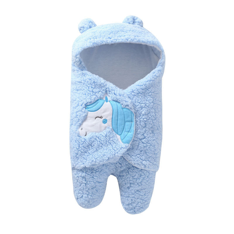 Soft Winter Style Plush Swaddle Cartoon Quilt Blanket