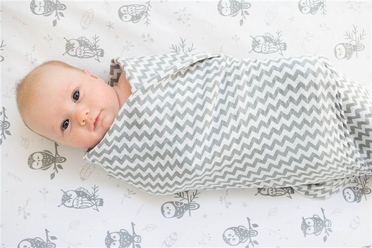 Bamboo Muslin Swaddle  Neutral Receiving Blanket