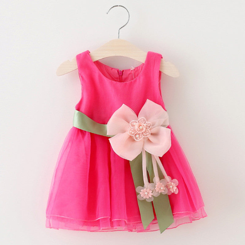 New summer sleeveless dress baby girls