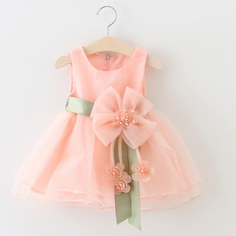 New summer sleeveless dress baby girls