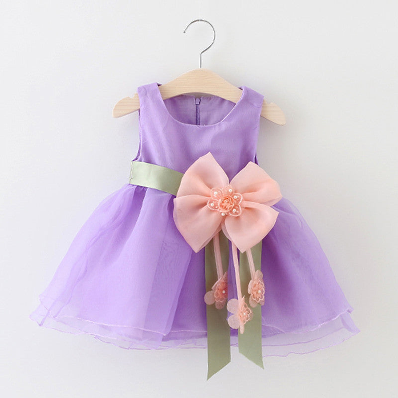 New summer sleeveless dress baby girls