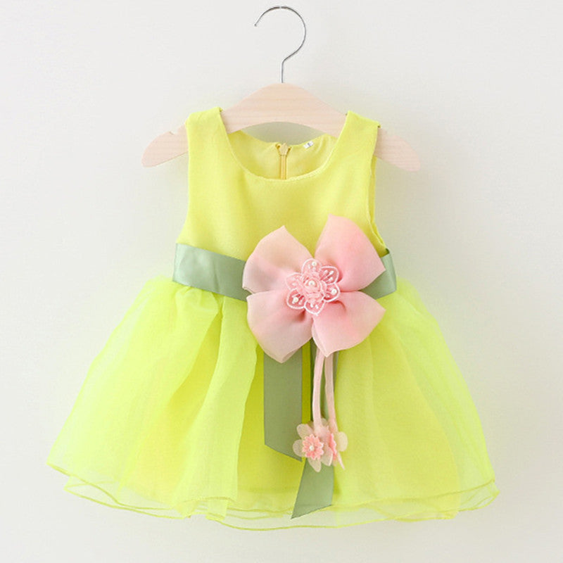 New summer sleeveless dress baby girls