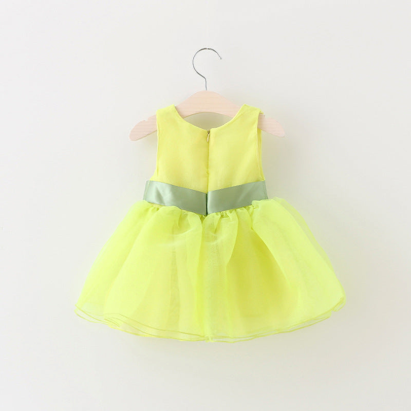 New summer sleeveless dress baby girls