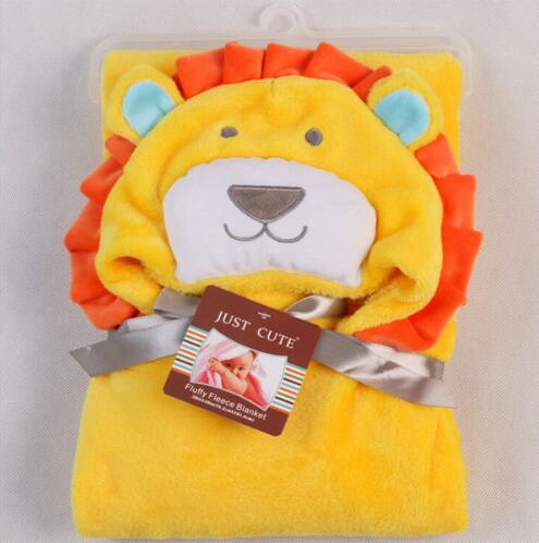 Baby fleece hooded towels bathrobe