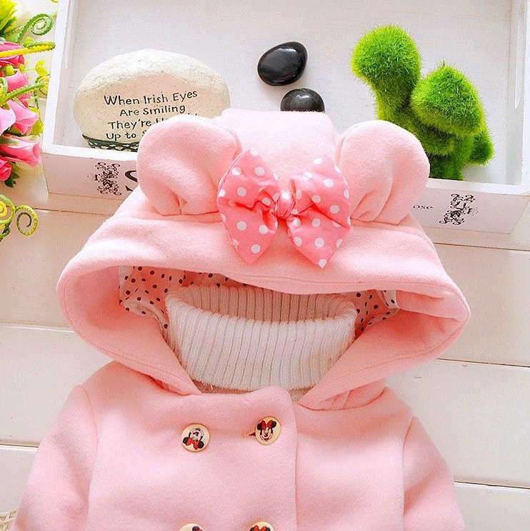 Girls warm coat winter jacket clothes for Newborn girl baby