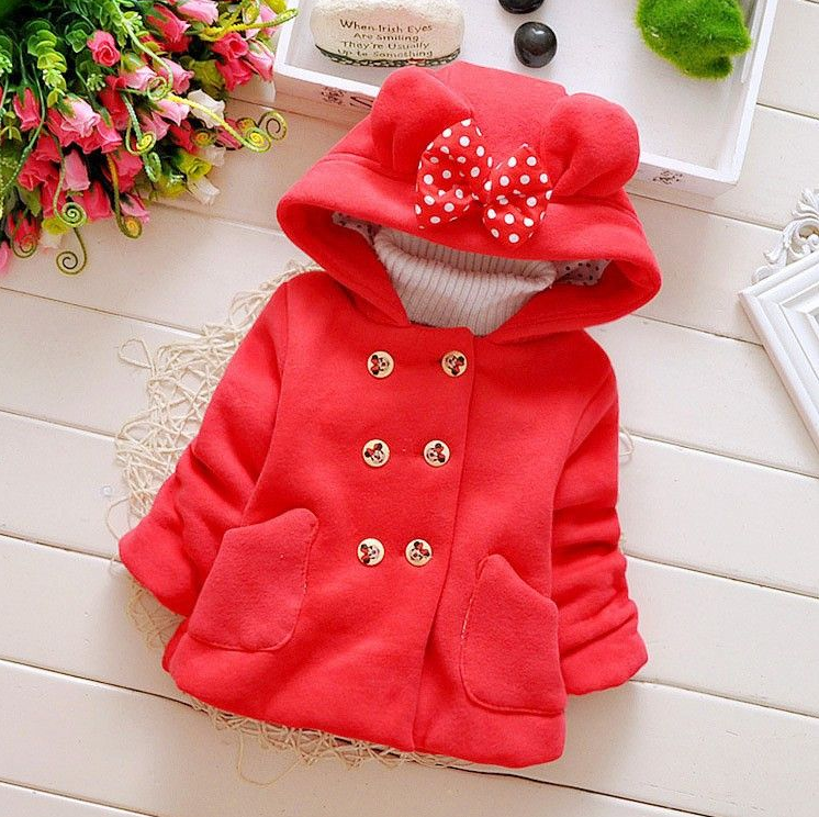 Girls warm coat winter jacket clothes for Newborn girl baby