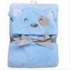 Baby fleece hooded towels bathrobe