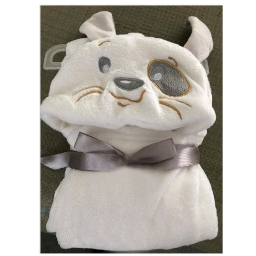 Baby fleece hooded towels bathrobe