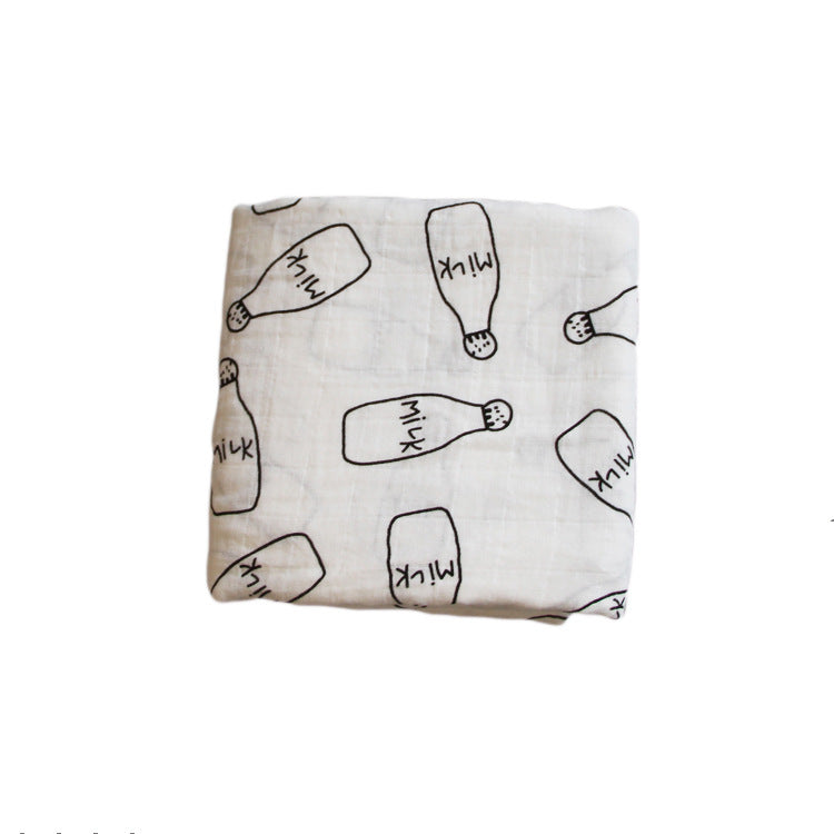 Bamboo Muslin Swaddle  Neutral Receiving Blanket